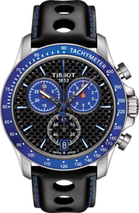 Horlogeband Tissot T1064171620101 / T610037467 Leder Zwart 22mm