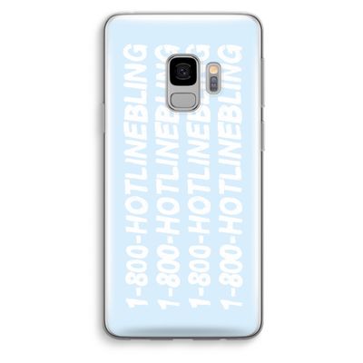 Hotline bling blue: Samsung Galaxy S9 Transparant Hoesje