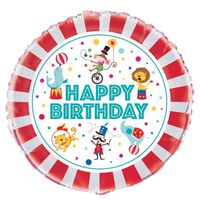 Folieballon Happy Birthday Circus 45cm