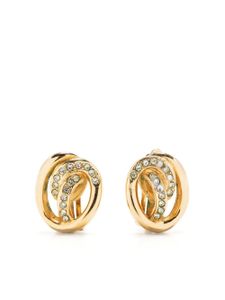 Christian Dior Pre-Owned boucles d'oreilles serties de strass (années 1980)