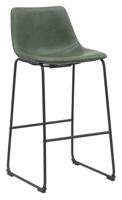LABEL51 Barkruk 'Risto' Lederlook, kleur Hunter (zithoogte 75cm)