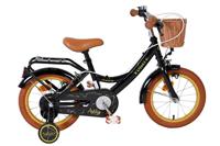 Volare ashley kinderfiets - meisjes - 14 inch - zwart - twee handremmen