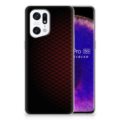 OPPO Find X5 Pro | TPU bumper | Geruit Rood