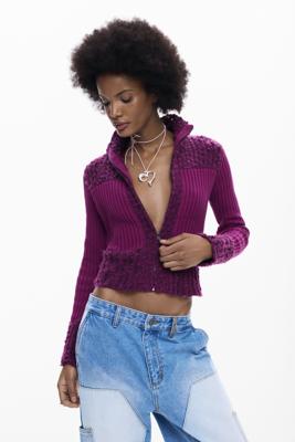 Gebreide trui met rits - RED - L Gebreide trui met rits - RED - L