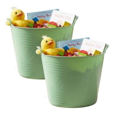 Storage solutions speelgoedmand - 2x - mint groen - 27 l - kunststof - 42 x 35 cm - opbergmand