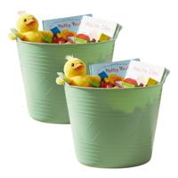 Storage solutions speelgoedmand - 2x - mint groen - 27 l - kunststof - 42 x 35 cm - opbergmand