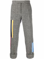 Thom Browne pantalon court en laine à design patchwork - Noir