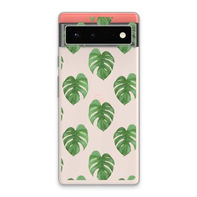 Monstera leaves: Google Pixel 6 Transparant Hoesje