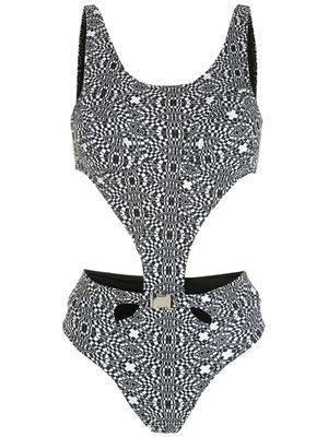 Amir Slama maillot de bain à imprimé Hibiscus - Noir