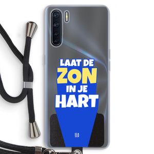 Laat de zon in je hart: Oppo A91 Transparant Hoesje met koord