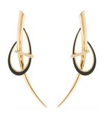 Shaun Leane boucles d'oreilles en céramique Sabre Deco serties de diamants