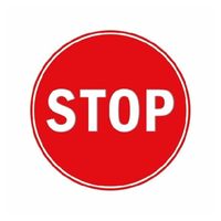 Stop veerkeersbord sticker   -
