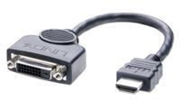 LINDY 41227 HDMI-kabel HDMI / DVI Adapterkabel HDMI-A-stekker, DVI-D 24+1-polige bus 0.20 m Zwart