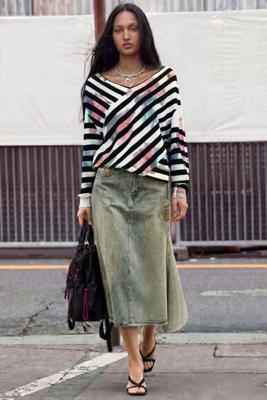 Fijne gekruiste trui - BLACK - XS