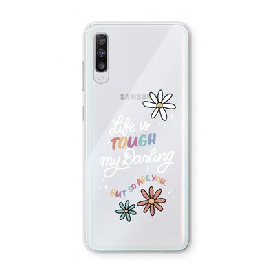 Tough Life: Samsung Galaxy A70 Transparant Hoesje