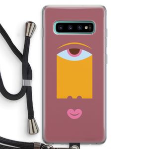 Mono V: Samsung Galaxy S10 Plus Transparant Hoesje met koord