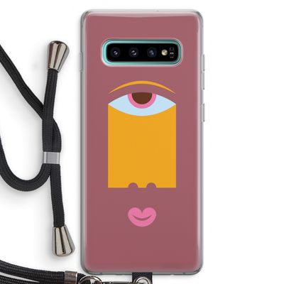 Mono V: Samsung Galaxy S10 Plus Transparant Hoesje met koord