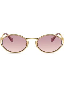 Miu Miu Eyewear lunettes de soleil oversize à effet dégradé - Or