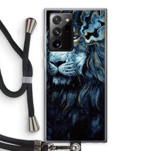 Darkness Lion: Samsung Galaxy Note 20 Ultra / Note 20 Ultra 5G Transparant Hoesje met koord