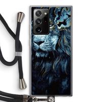 Darkness Lion: Samsung Galaxy Note 20 Ultra / Note 20 Ultra 5G Transparant Hoesje met koord