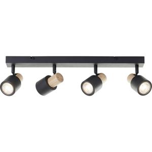 Brilliant Pini 10147/76 Plafondlamp GU10 Zwart, Hout