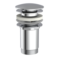 Kirchhoff Push-open aftapkraan, chroom, 1 1/4" - 988073013