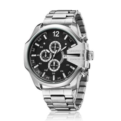 CAGARNY 6839 Fashion Waterproof quartz horloge met roestvrijstalen band