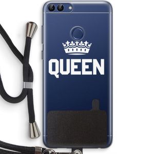 Queen zwart: Huawei P Smart (2018) Transparant Hoesje met koord