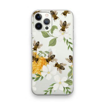 No flowers without bees: iPhone 12 Pro Max Transparant Hoesje