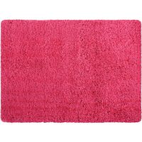 MSV Badkamerkleedje/badmat tapijt - voor de vloer - fuchsia roze - 50 x 70 cm - langharig   -