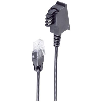 Shiverpeaks DSL Aansluitkabel [1x Telefoonstekker Duitsland (TAE-F) - 1x RJ45-stekker 8p2c] 6 m Zwart