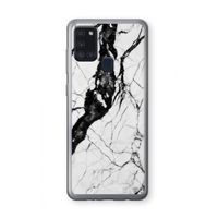 Witte marmer 2: Samsung Galaxy A21s Transparant Hoesje