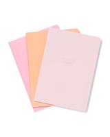HEMA Schriften A5 Lijnen Perzik - 3 Stuks