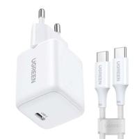 NETWERKOPLADER UGREEN X513 30W GAN 1X USB-C + USB-C-KABEL 1M - WIT