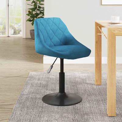 Eetkamerstoel fluweel blauw