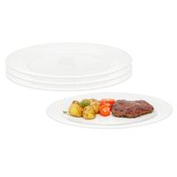 Bord - 4x - transparant - kunststof? - 23 cm