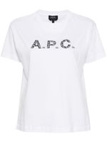 A.P.C. t-shirt à logo imprimé - Blanc - thumbnail