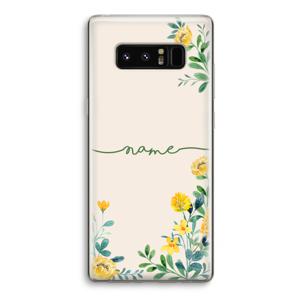 Gele bloemen: Samsung Galaxy Note 8 Transparant Hoesje