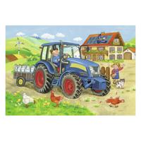 Ravensburger op de bouwplaats en boerderij puzzel, 2x12st.