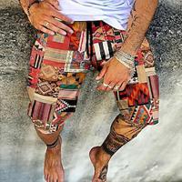 Voor heren Korte broek Zomer korte broeken Strandshorts Elastische taille Afdrukken Grafische prints Voor buiten Knielengte Dagelijks Strand Hawaii Ontwerper 1 2 Micro-elastisch Lightinthebox - thumbnail