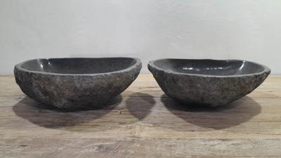 Doppelwaschbecken Flussstein RM250321AB, 47x37x15 cm