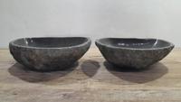 Doppelwaschbecken Flussstein RM250321AB, 47x37x15 cm Doppelwaschbecken Flussstein RM250321AB, 47x37x15 cm