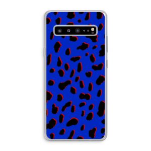Blue Leopard: Samsung Galaxy S10 5G Transparant Hoesje