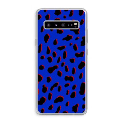 Blue Leopard: Samsung Galaxy S10 5G Transparant Hoesje
