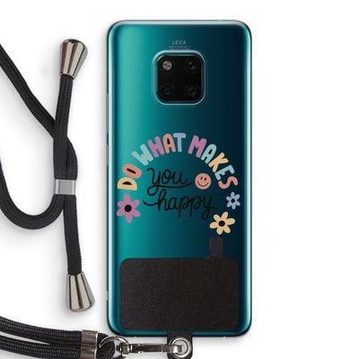 Happy days: Huawei Mate 20 Pro Transparant Hoesje met koord