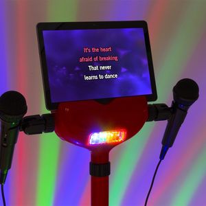 Fenton KSM15R karaoke set met o.a Bluetooth en verlichte zingmat -