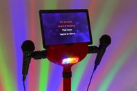 Fenton KSM15R karaoke set met o.a Bluetooth en verlichte zingmat - - thumbnail
