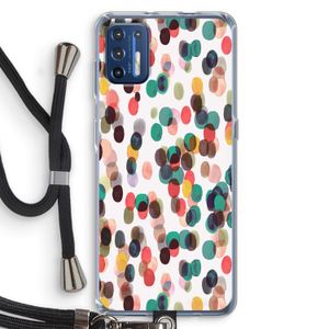 Tropical Dots: Motorola Moto G9 Plus Transparant Hoesje met koord