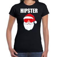 Fout Kerstshirt / Kerst outfit Hipster Santa zwart voor dames