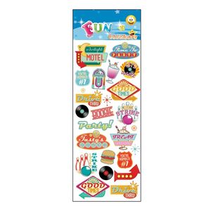 Stickervel retro jaren 50/60   -